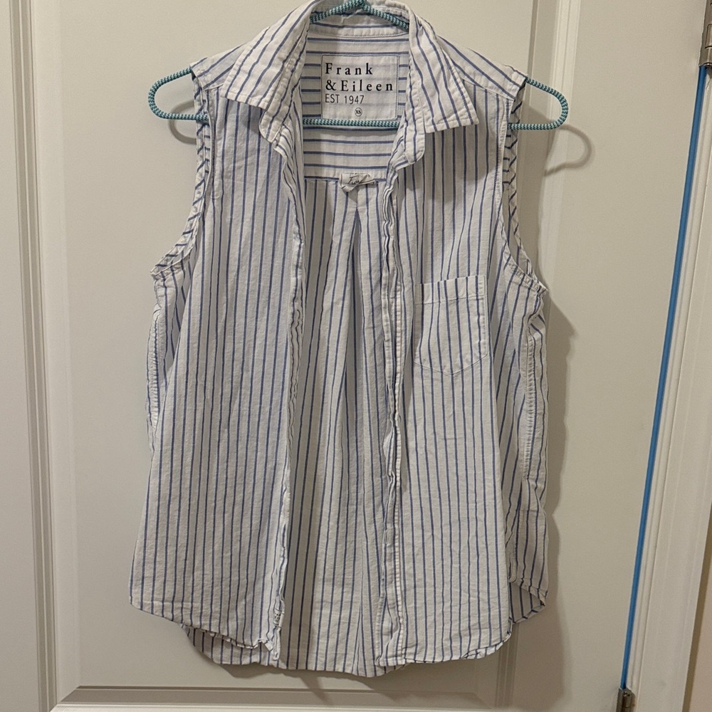 Frank & Eileen Fiona Collared Button Up Tank